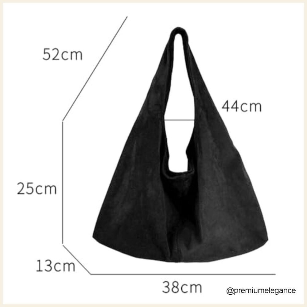 Suede Tote Shoulder Bag Hobo Purse Work Bag Medium Size - Picture 5 of 5